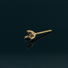 Photo of 2.9mm Round 3-Prong Fairmined Gold Stud Earring Mounting from RIVA Precision