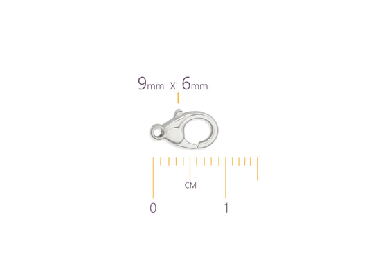 Lobster Claw Clasp in Platinum