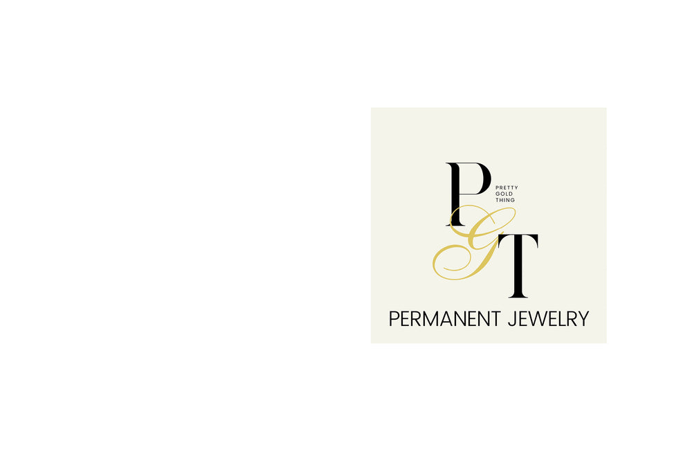 Logo of P & T Permanent Jewelry on a white background
