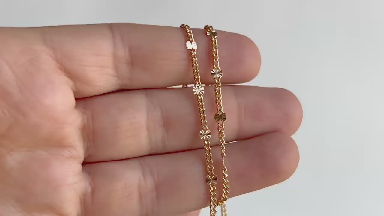 Gold Filled 3.50mm Starburst Cable Chain RIVA Precision 