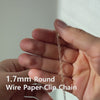 1.7mm Round-Wire Paper Clip Chain By the Inch