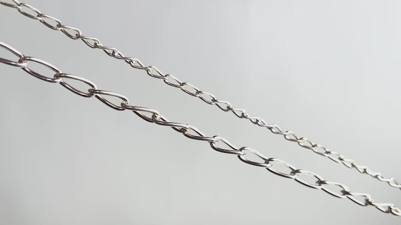 Sterling Silver 3.5mm Round Paperclip Chain RIVA Precision 