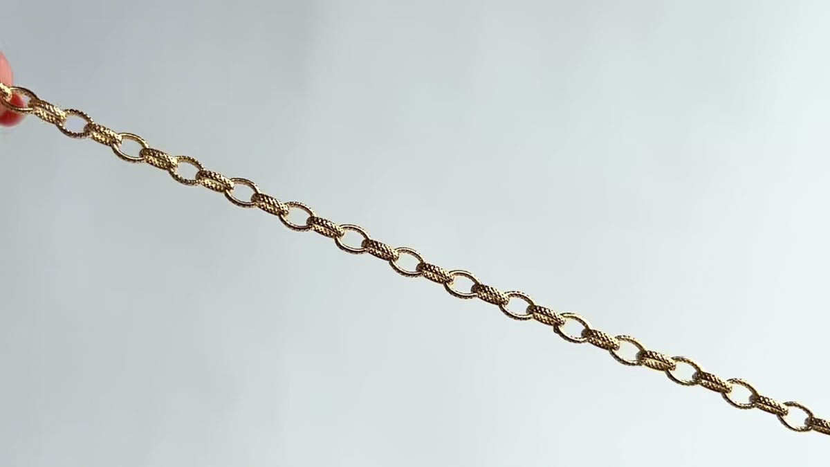 Gold Filled 5.25mm Textured Cable Chain RIVA Precision
