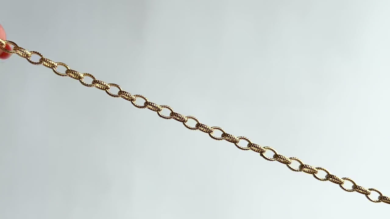 Gold Filled 5.25mm Textured Cable Chain RIVA Precision