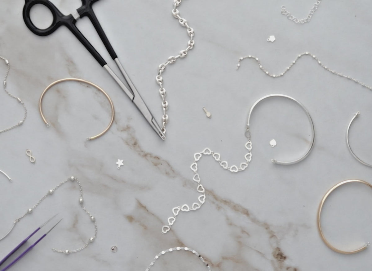 Sterling Silver Heart Chain By the Inch RIVA Precision 