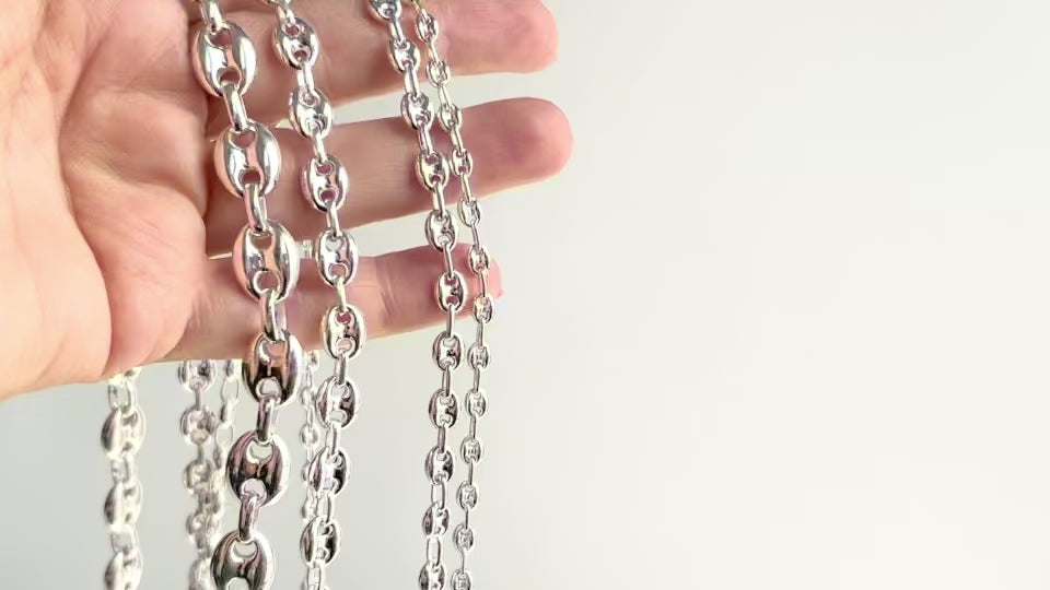 Sterling Silver Mariner Chain By the Inch RIVA Precision 