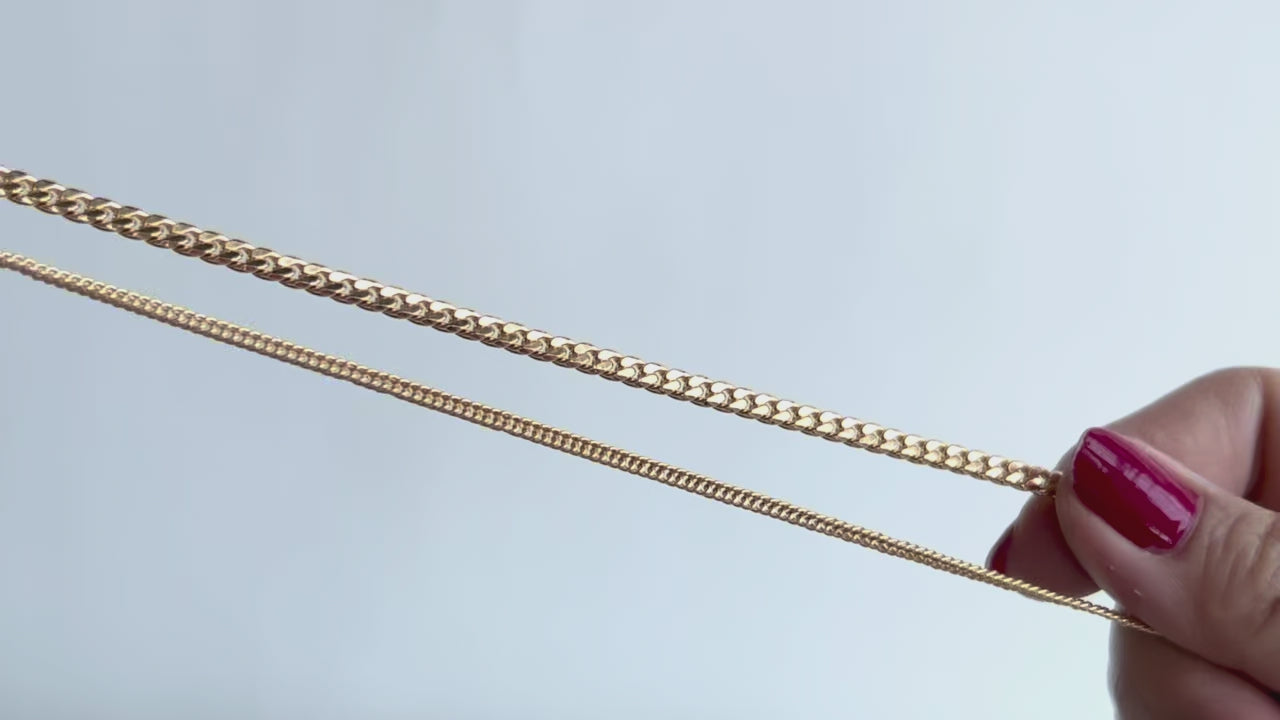 Gold Filled 1.5mm and 5mm Curb Chain RIVA Precision
