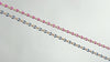 Gold Filled Pink Blue Purple Enamel 3mm Enameled Figaro Chain RIVA Precision 