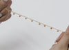 1.45mm Mixed-Link Dangling Satellite Chain By the Inch