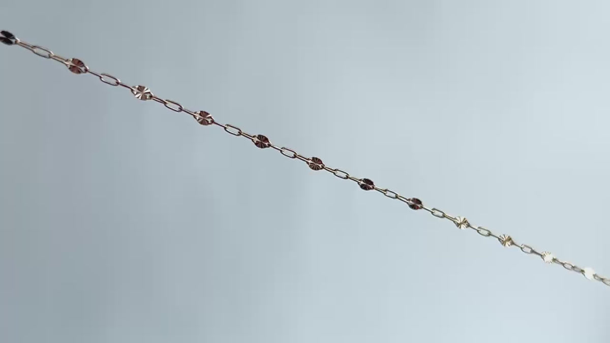 2.5mm Starburst Paper-Clip Chain in Gold Filled RIVA Precision