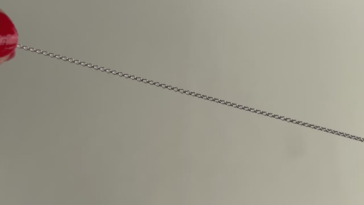 Sterling Silver 1.26mm Rolo Chain RIVA Precision 