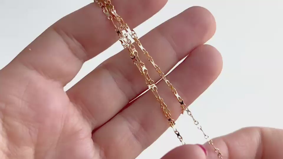 Gold Filled 1.99mm Hammered Infinity Chain RIVA Precision 