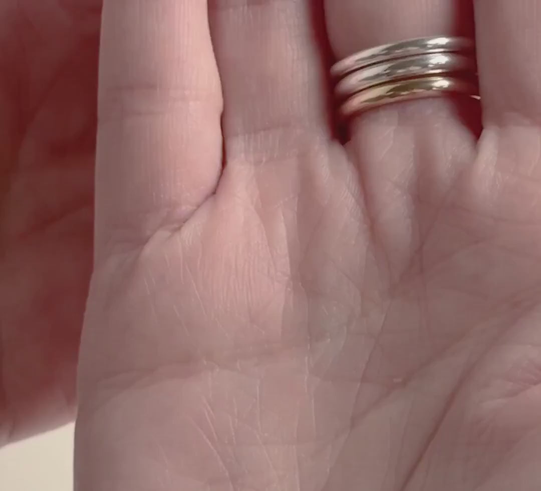Round and Domed Wire Permanent Cuff Rings