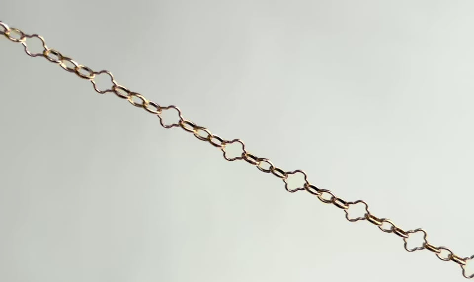 Gold Filled 7.45mm Clover Mixed Link Chain RIVA Precision 