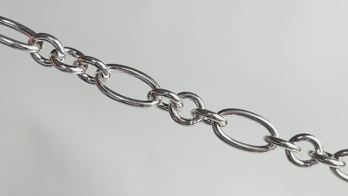 Sterling Silver 14.6mm Figaro Chain RIVA precision