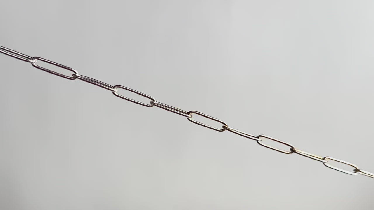 Sterling Silver 3.8mm Rounded Elongated Paper Clip Sterling Silver Chain RIVA Precision 