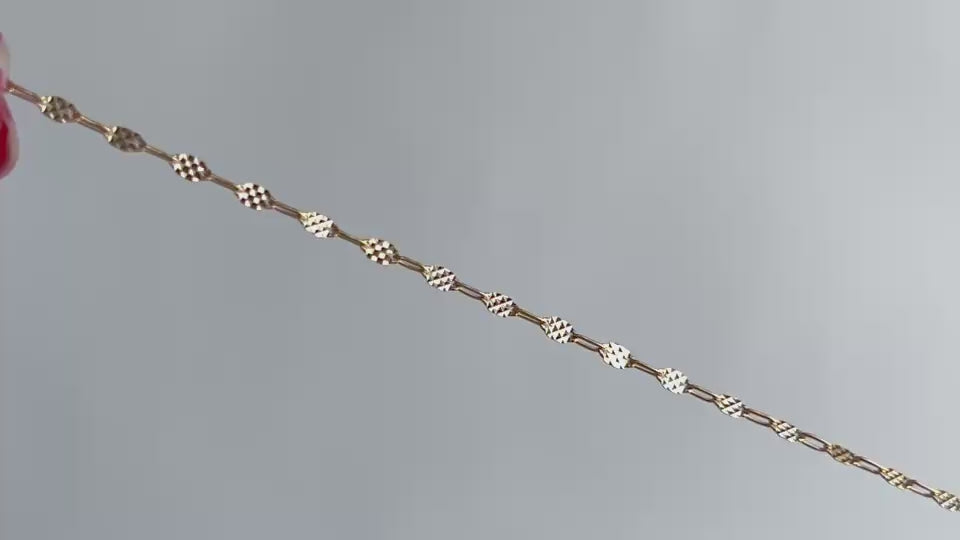 Gold Filled 2.30mm Hammered Paperclip Chain RIVA Precision 