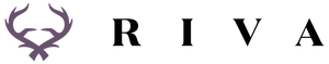 RIVA logo with stylized deer head design on a black background