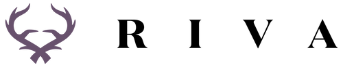RIVA logo with stylized deer head design on a black background