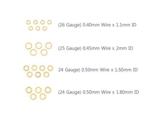 Round 14K gold Jump rings wholesale jewelry findings 