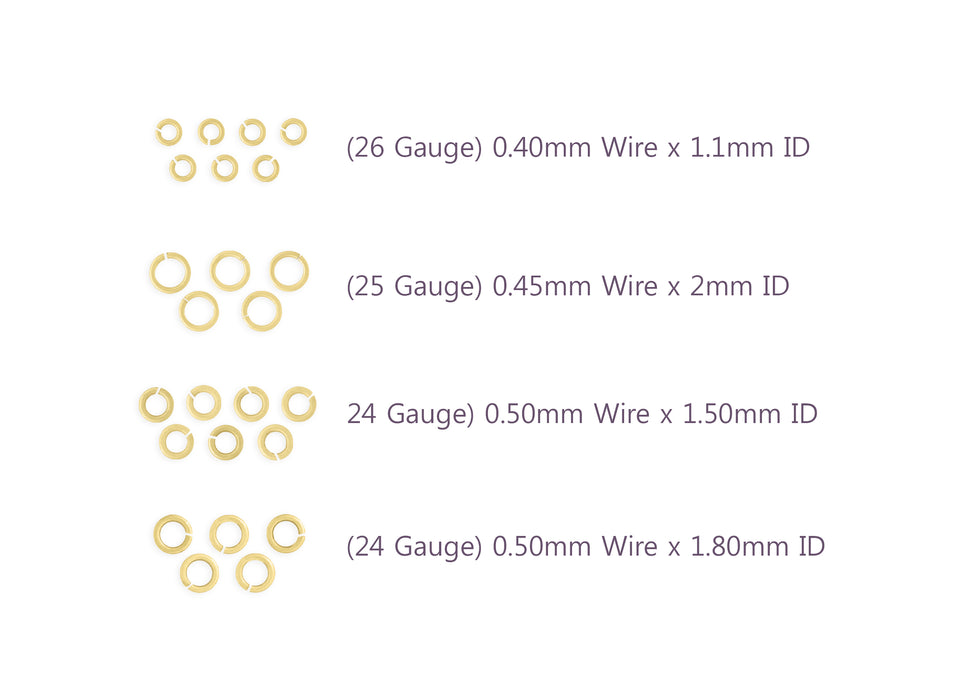 Round Jump Rings in Fairmined Gold