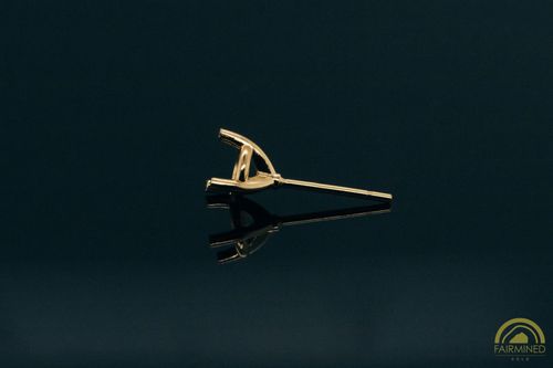 Photo of 5mm Round 3-Prong Fairmined Gold Stud Earring Mounting from RIVA Precision