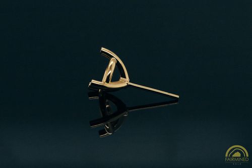 Photo of 7.5mm Round 3-Prong Fairmined Gold Stud Earring Mountings from RIVA Precision