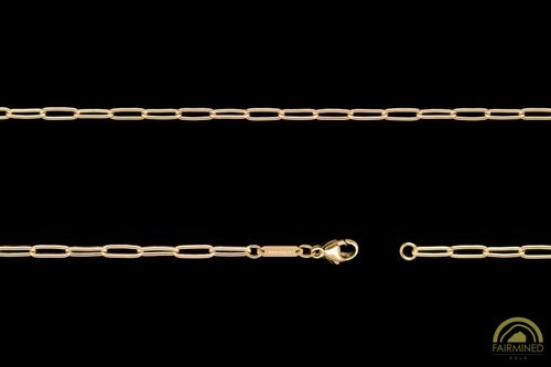 2.9mm Round-Wire Paper Clip Chain in Fairmined Gold