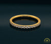 Photo of Half Pavé Comfort Fit Wedding Band in Fairmined Yellow Gold from RIVA Precision