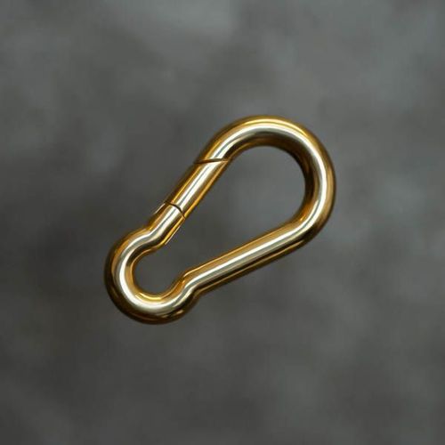 Carabiner-Shaped Invisible Clasp in high polish yellow gold from RIVA Precision