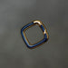 Cushion-Shaped Invisible Clasp in yellow gold with blue enamel from RIVA Precision