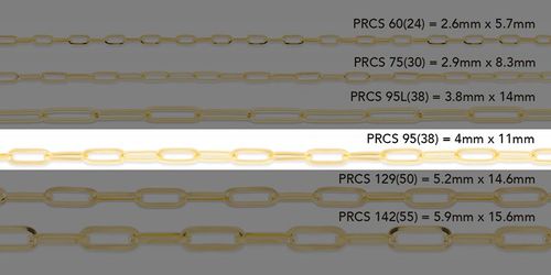 4mm Flat Paper Clip Chain By the Inch