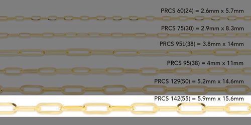5.9mm Flat Paper Clip Chain By the Inch