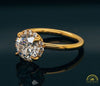 Alternate view of Round Diamond Halo Engagement Ring Semi-Mount in Fairmined Yellow Gold from RIVA Precision