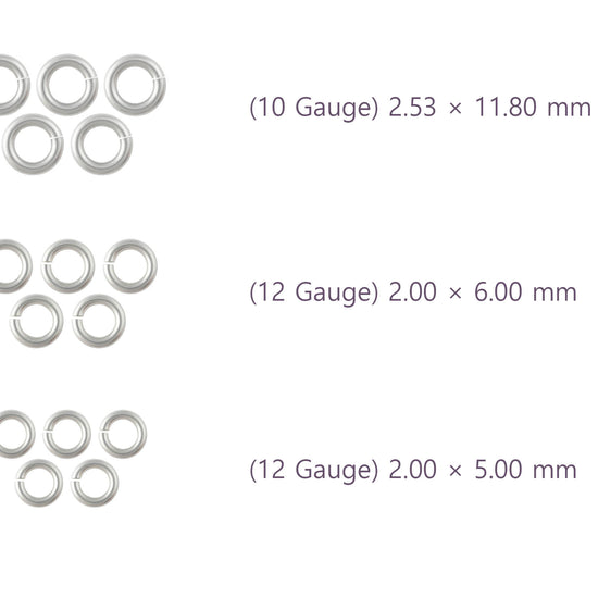 10-15 Gauge Sterling Silver Round Jump Rings