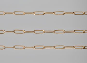 2.6mm Round-Wire Paper Clip Chain in Fairmined Gold