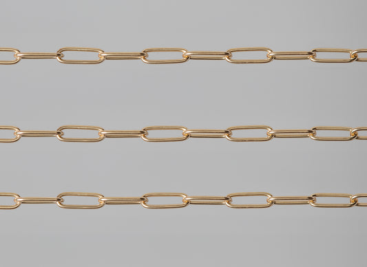 2.6mm Round-Wire Paper Clip Chain in Fairmined Gold